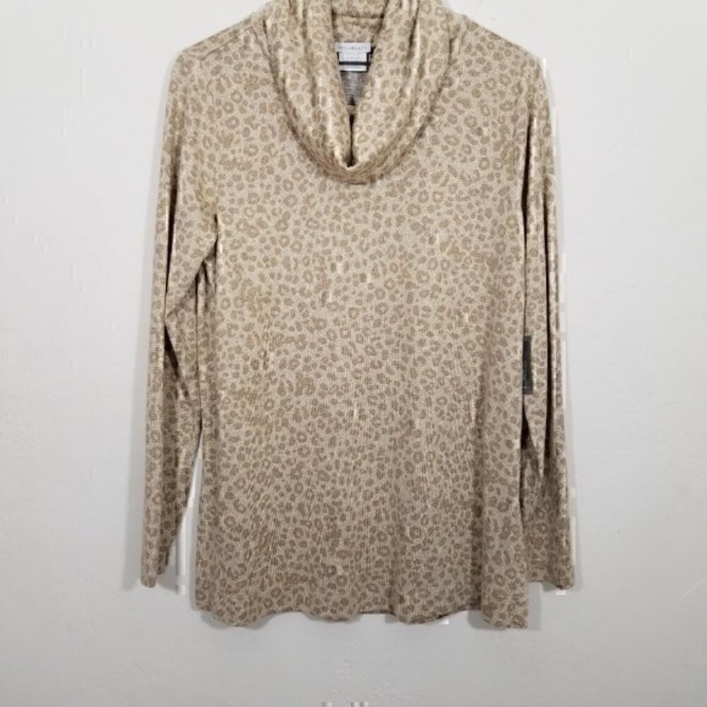 NWT Van Heusen Animal Print Sweater Top Blouse Size‎ M